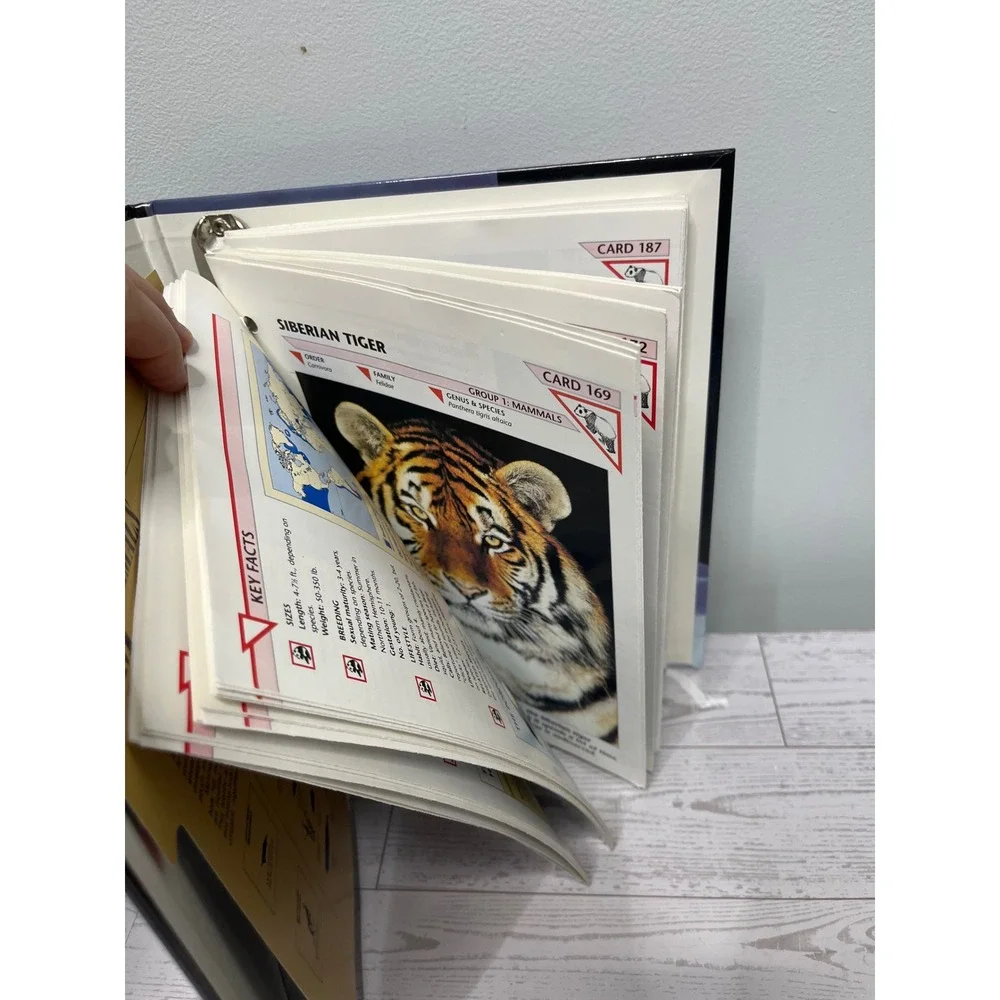 1992 Wildlife Fact-File Binder & Cards Group 1 Mammals INCOMPLETE Over 40 cards